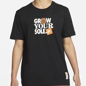 The Nike Tee Women's Black “Grow Your Sole” Short Sleeve Graphic T-Shirt Size S